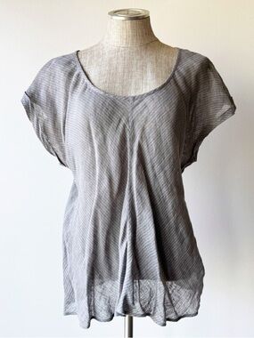 Eileen Fisher Striped Linen Top